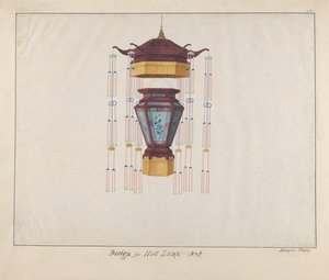Design per una lampada da sala, ca. 1800-1810 da Lamqua