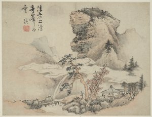 Paesaggio nello stile degli antichi maestri: dopo Fang Congyi (attivo c. 1340-80) da Lan Ying