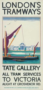 Galleria Tate, poster della London County Council LCC Tramways