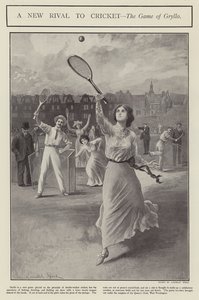 Un nuovo rivale del cricket - il gioco del gryllo (litografia)