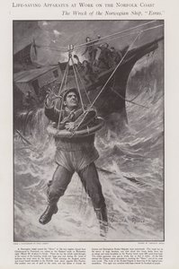 Apparato di salvataggio in funzione sulla costa del Norfolk da Lancelot Speed
