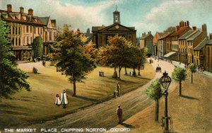 Piazza del Mercato, Chipping Norton, Oxfordshire, fine XIX o inizio XX secolo da Langsdorff and Co