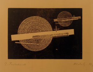 Senza titolo (Due cerchi con barra) da Laszlo Moholy Nagy