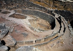 Veduta aerea del primo cerchio di tombe (cimitero reale) scoperto dall