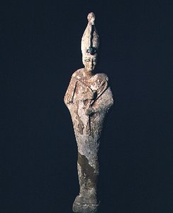 Figura di legno e gesso di Osiride, periodo Saite, 664-525 a.C. da Late Period Egyptian