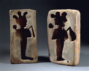 Due stampi della figura di Osiride, da Abido