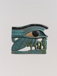 Amuleto occhio di Wedjat, 525-332 a.C. (faience verde)
