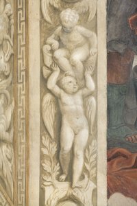 Putti, decorazioni intorno alle finestre