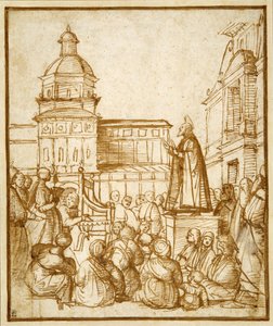 San Marco predica in piazza da Lattanzio da (attr. to) Rimini