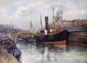 La Menapia, un mercante irlandese, chiesa di St Stephens sullo sfondo da Laura Annie Happerfield