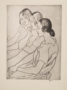 Ragazze di campagna, pub. 1927 da Laura Knight