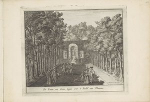 Viale e statua di Cerere nei giardini del Palazzo Het Loo da Laurens Scherm