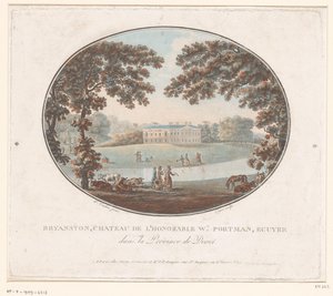 Vista della residenza di Sir William Portman a Bryanston da Laurent Guyot
