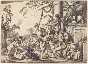 Sacra Famiglia con Putti da Laurent de la Hyre