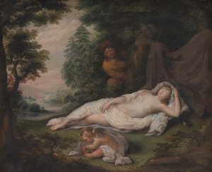 Ninfa dormiente osservata da un uomo da Laurentius de Neter