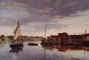 Villaggio di pescatori da Lauritz Haaland