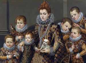 Ritratto di Bianca degli Utili Maselli con i suoi sei figli, c. 1605