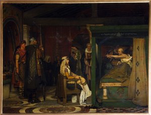 Fredegonda visita il vescovo Pretestato sul letto di morte da Lawrence Alma Tadema