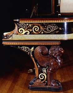 Un pianoforte molto importante progettato da Sir Lawrence Alma-Tadema, azione di Steinway New York. Costruito nel 1887, 1887