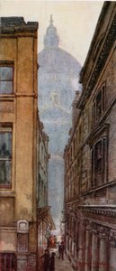 La Cupola (transetto nord) da Paternoster Row (litografia a colori)
