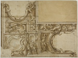 Progetto per una decorazione del soffitto da Lazzaro Tavarone