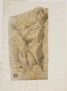 Santa inginocchiata di profilo da Lazzaro Tavarone