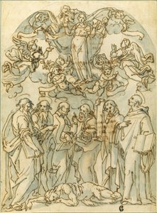 La Vergine in gloria con i santi, tra cui San Giovanni ai suoi piedi