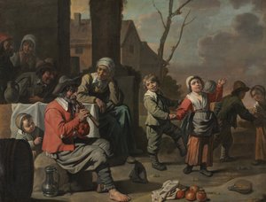 Bambini contadini che ballano, c.1650 da Le Nain Brothers