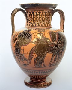 Anfora a figure nere raffigurante una quadriga