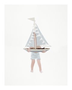 Ragazzo con barca a vela, c.2018
