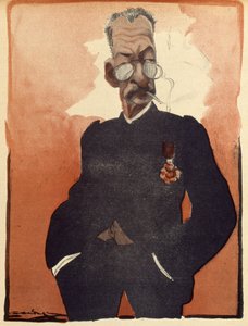 Generale André, Ministro della Guerra francese, caricatura da 