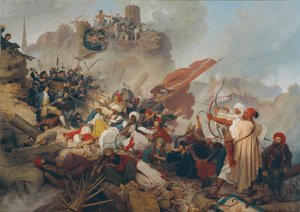 Assalto dei turchi alla Löwelbastei da Leander Russ