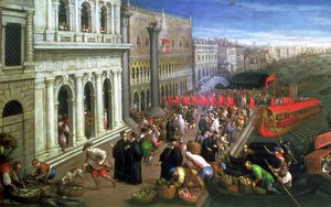 Riva degli Schiavoni, Venezia (dettaglio) da Leandro da Ponte Bassano