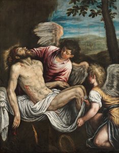 Il Cristo morto con angeli, c. 1580 da Leandro da Ponte Bassano