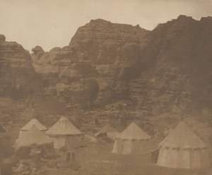 Campo di spedizione, Petra, 1852 da Leavitt Hunt.