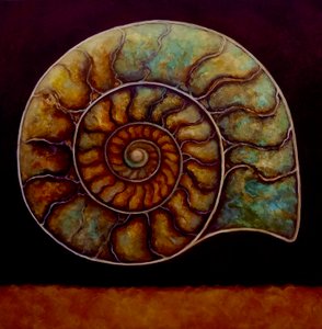 Ammonite oro e borgogna, 2021 da Lee Campbell