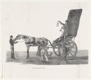Carro con un ciarlatano, 1835 da Leendert Springer (I)
