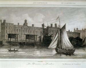 Dogana di Londra sul fiume Tamigi, Inghilterra da Lemaitre