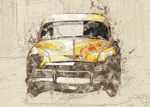 Auto gialla classica
