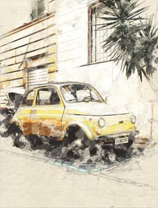 Fiat gialla classica