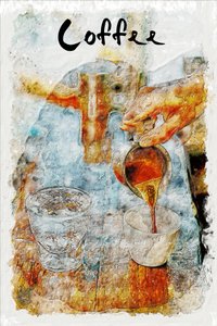 Acquerello con caffè
