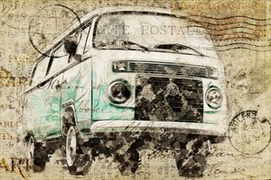 Furgoncino da viaggio dal sapore nostalgico