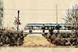 Schizzo di un treno urbano