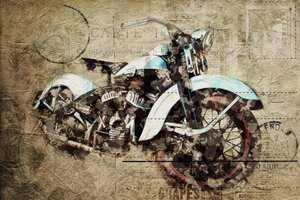 Moto vintage in stile grunge