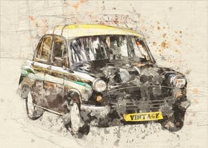 Arte vintage dei taxi