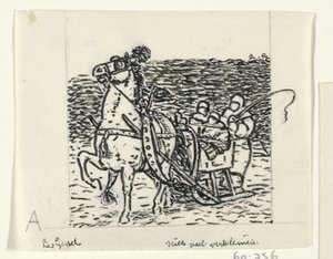 Slitta trainata da un cavallo da Leo Gestel (signed by artist)