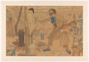 Atelier di un pittore moderno da Leo Gestel (signed by artist)