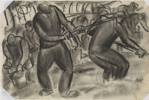 Raccoglitori di patate nel campo da Leo Gestel