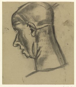 Retro della testa di un uomo calvo da Leo Gestel