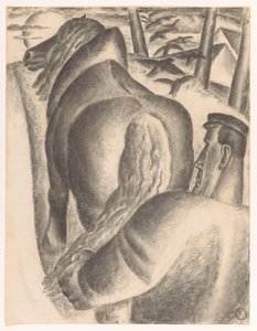 Contadino con aratro da Leo Gestel